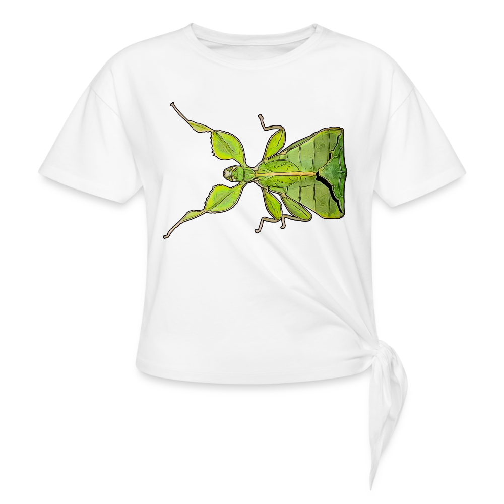 Frauen Knotenshirt Phyllium philippinicum female - weiß