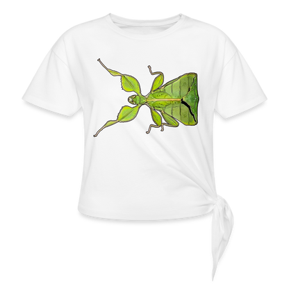 Frauen Knotenshirt Phyllium philippinicum female - weiß