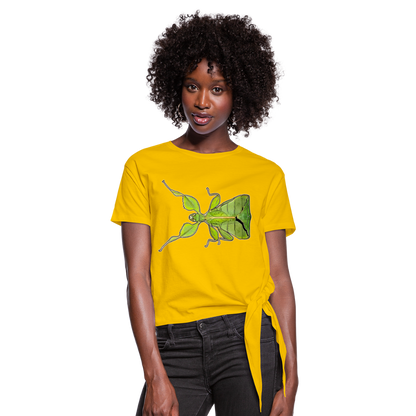 Frauen Knotenshirt Phyllium philippinicum female - Sonnengelb