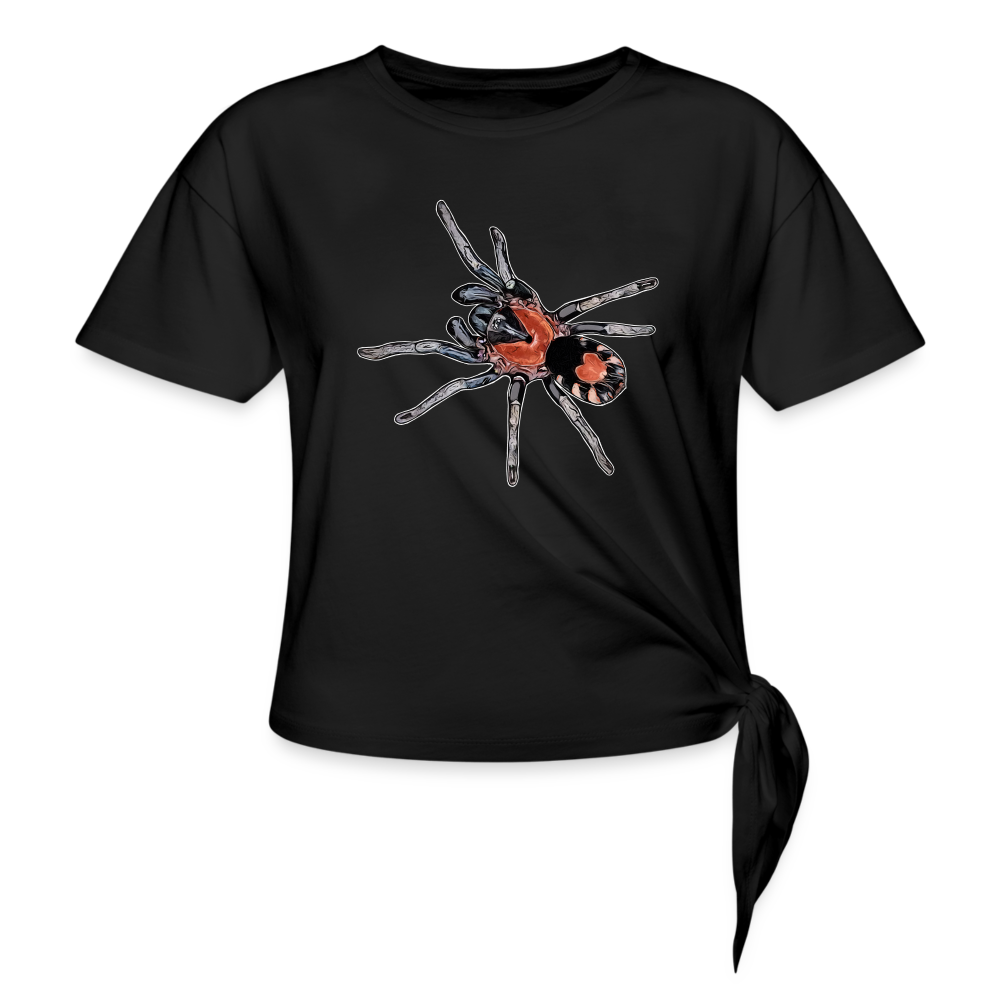 Frauen Knotenshirt Cyriocosmus elegans - Schwarz