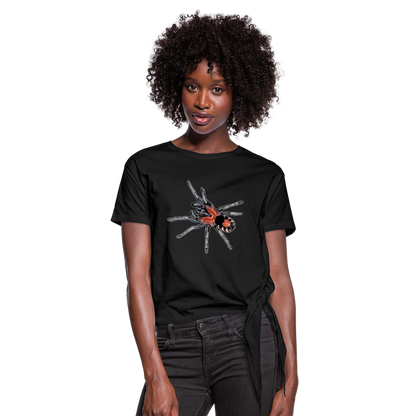 Frauen Knotenshirt Cyriocosmus elegans - Schwarz