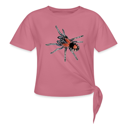 Frauen Knotenshirt Cyriocosmus elegans - Malve