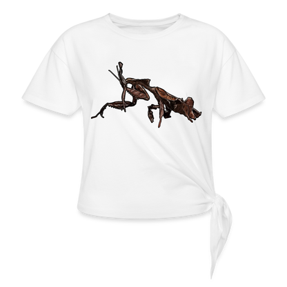 Frauen Knotenshirt Phyllocrania paradoxa female 2 - weiß