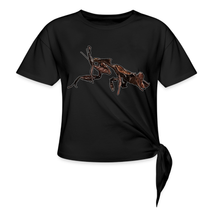 Frauen Knotenshirt Phyllocrania paradoxa female 2 - Schwarz