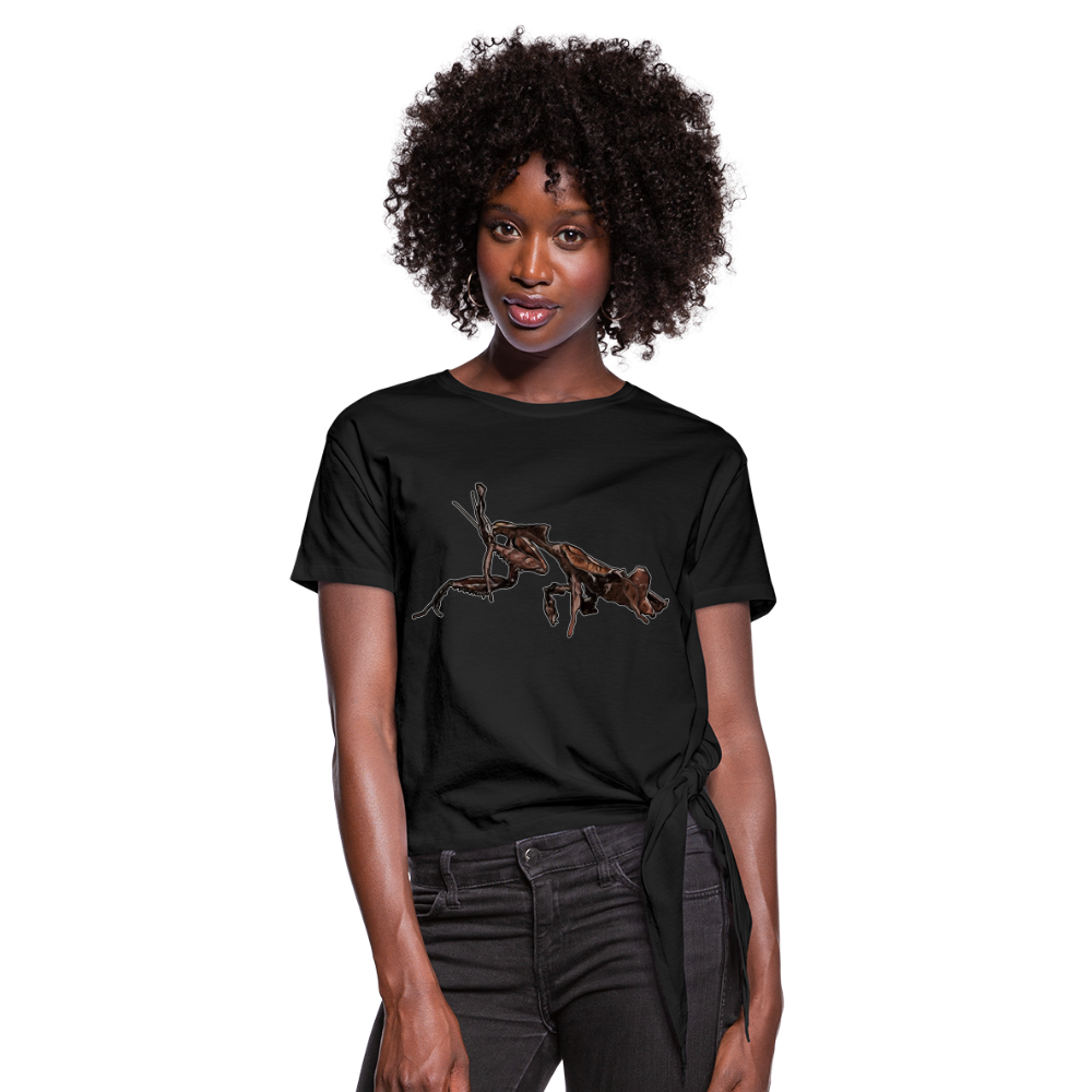 Frauen Knotenshirt Phyllocrania paradoxa female 2 - Schwarz