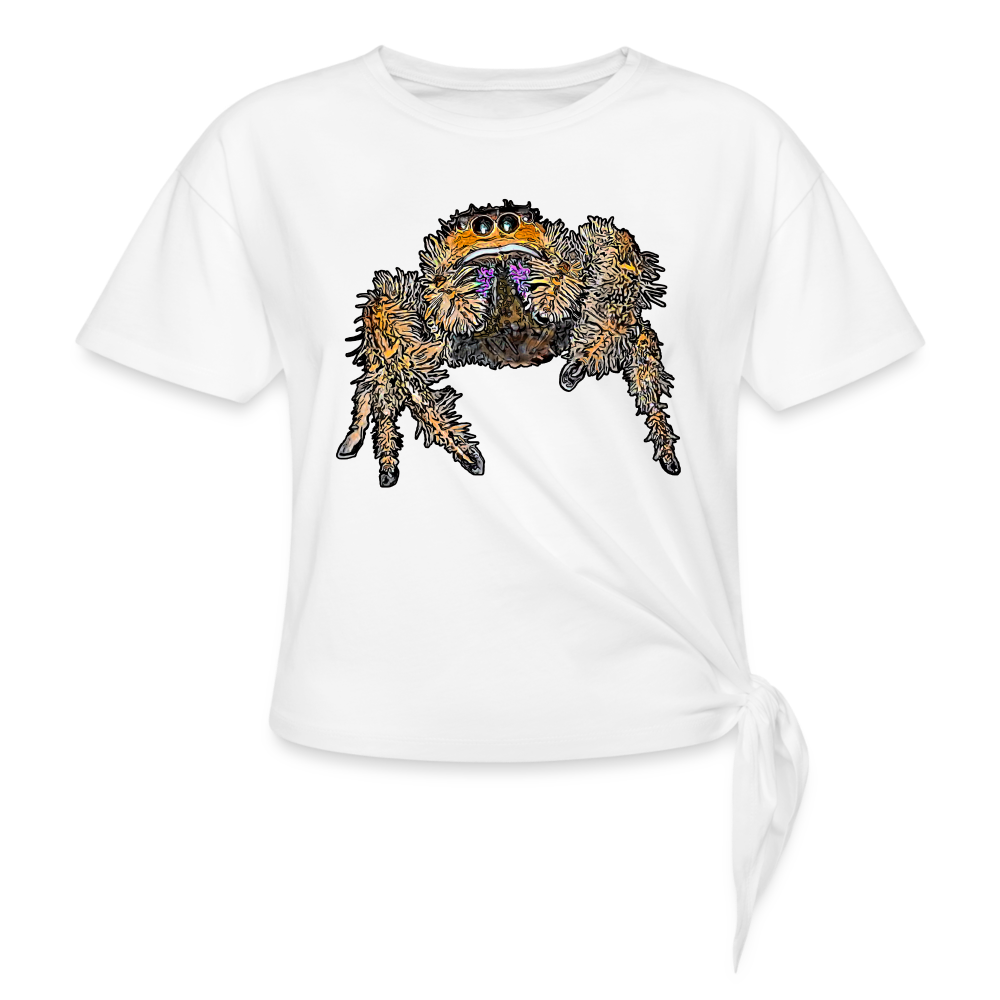 Frauen Knotenshirt Phidippus regius Everglades female - weiß