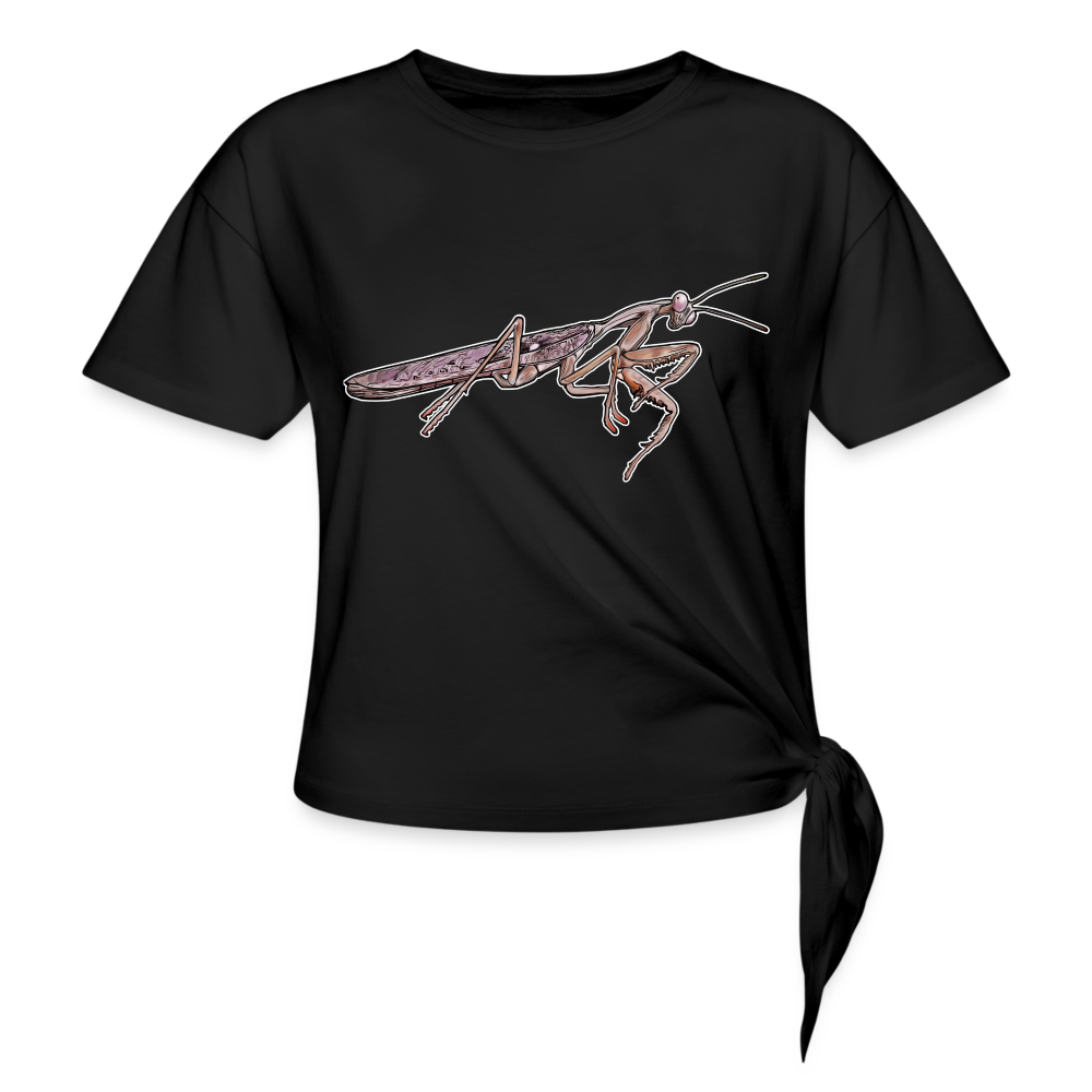 Frauen Knotenshirt Rhombodera kirbyi male - Schwarz