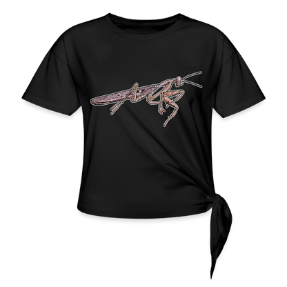 Frauen Knotenshirt Rhombodera kirbyi male - Schwarz