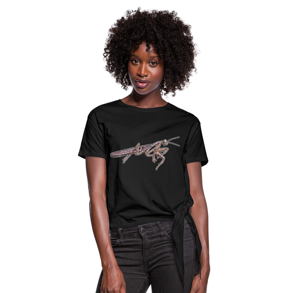 Frauen Knotenshirt Rhombodera kirbyi male - Schwarz