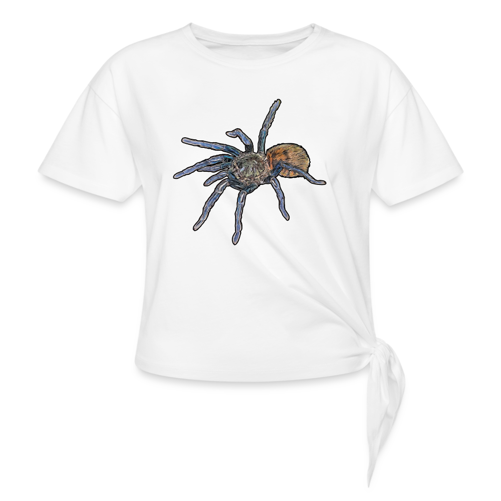 Frauen Knotenshirt Chromatopelma cyaneopubescens - weiß