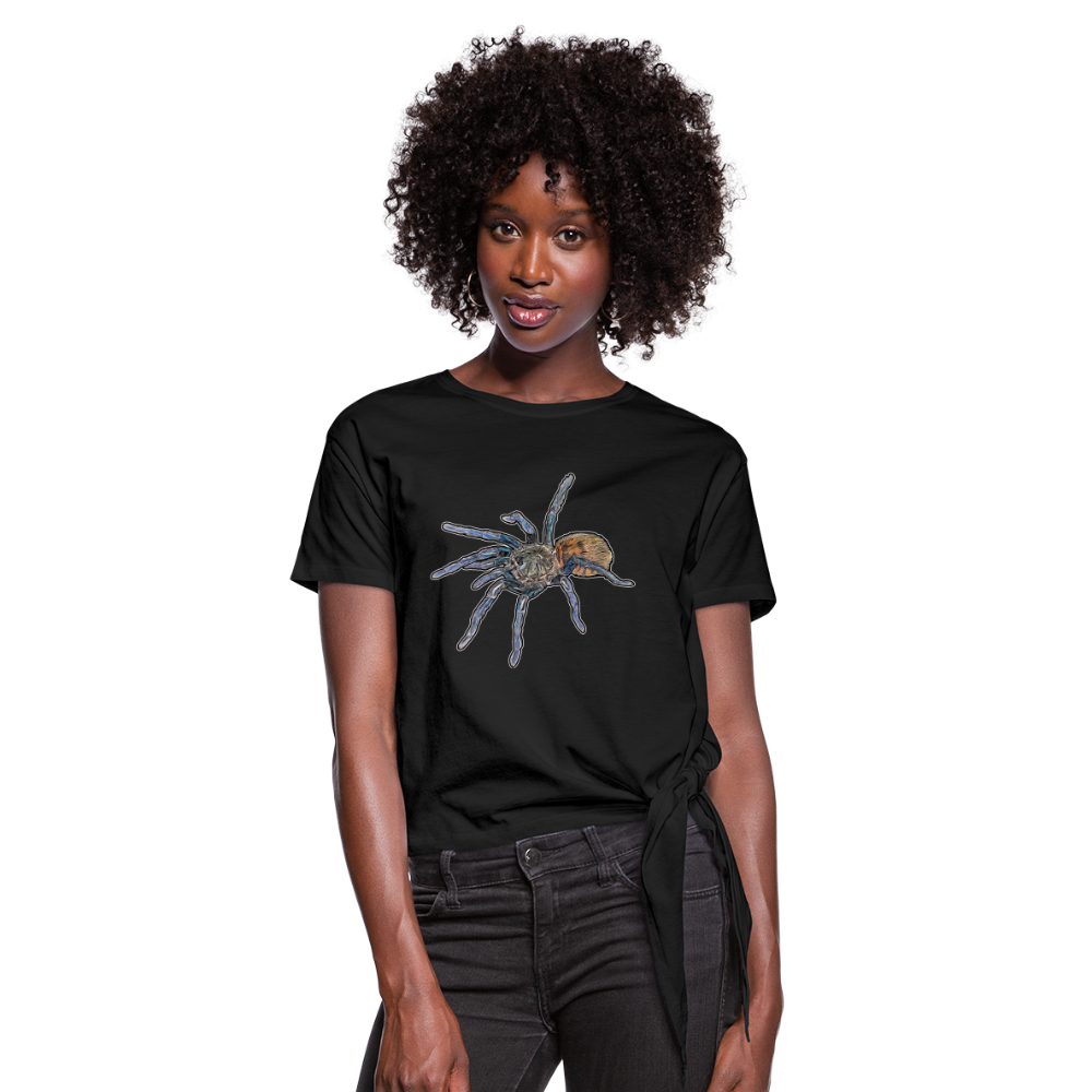 Frauen Knotenshirt Chromatopelma cyaneopubescens - Schwarz