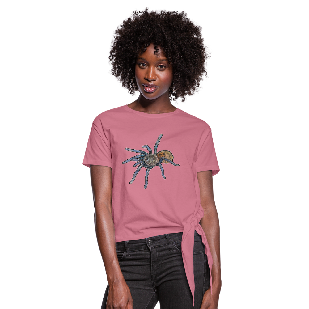 Frauen Knotenshirt Chromatopelma cyaneopubescens - Malve