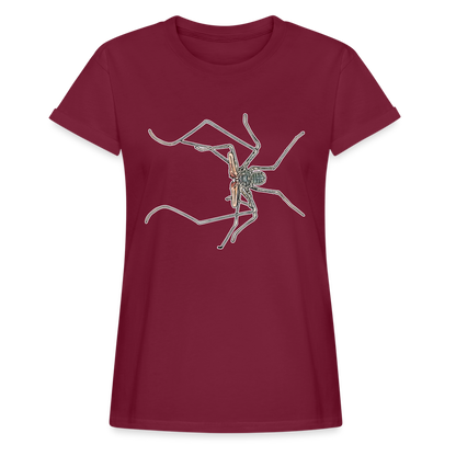 Frauen Oversized T-Shirt Euphrynichus bacillifer - Bordeaux