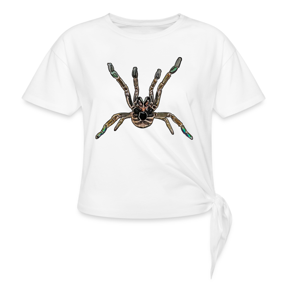 Frauen Knotenshirt Pterinochilus murinus tcf - weiß