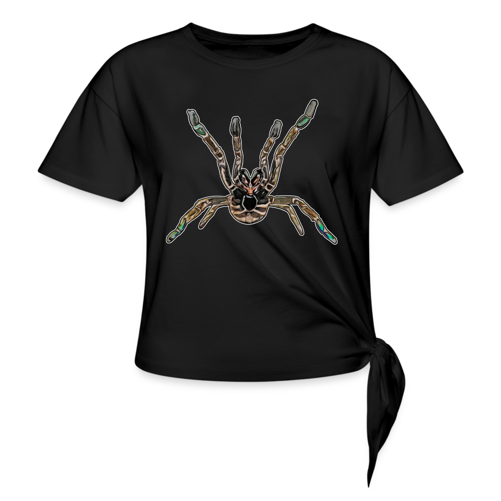 Frauen Knotenshirt Pterinochilus murinus tcf - Schwarz