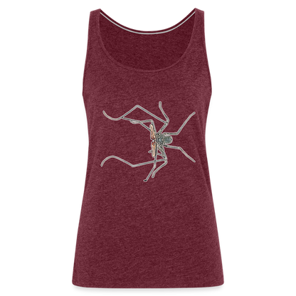 Frauen Tank Top Euphrynichus bacillifer - Bordeauxrot meliert
