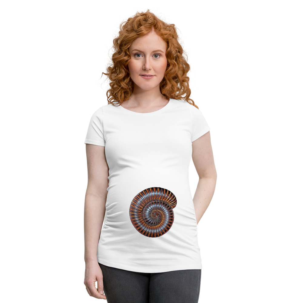 Frauen Schwangerschafts-T-Shirt Archispirostreptus gigas - weiß