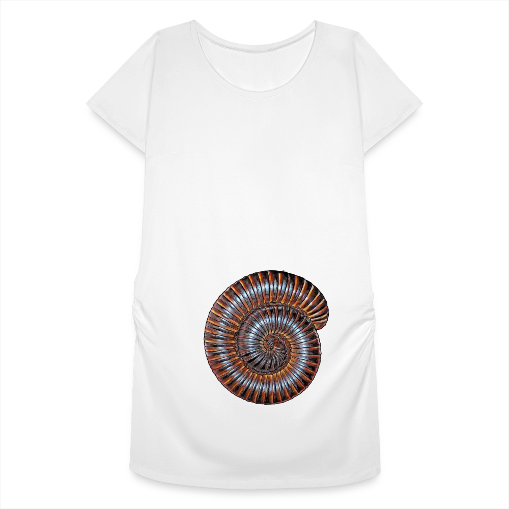 Frauen Schwangerschafts-T-Shirt Archispirostreptus gigas - weiß