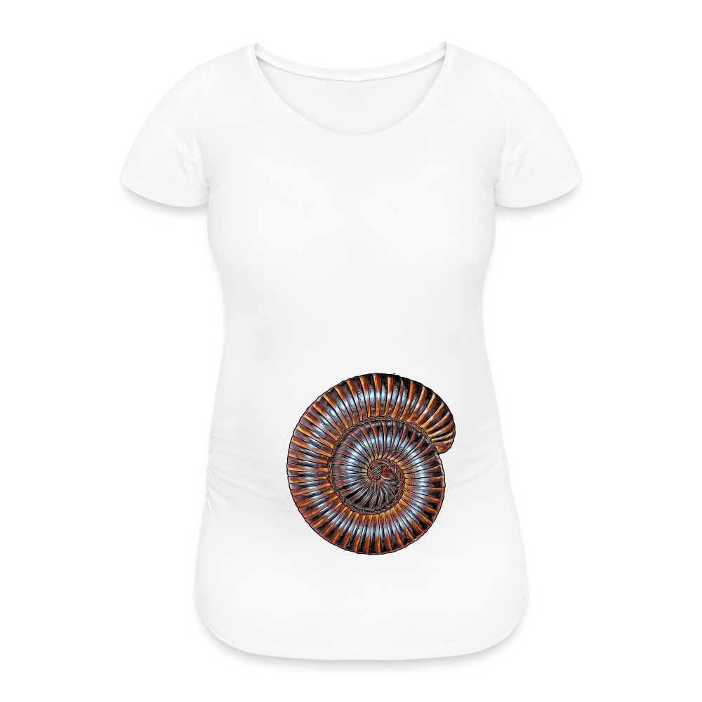 Frauen Schwangerschafts-T-Shirt Archispirostreptus gigas - weiß