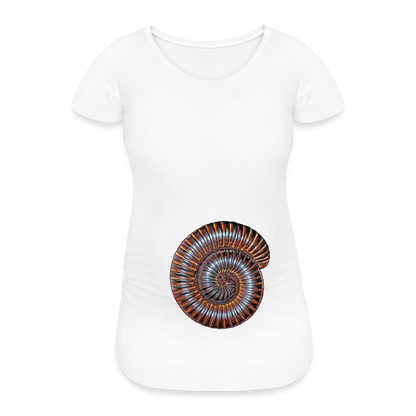 Frauen Schwangerschafts-T-Shirt Archispirostreptus gigas - weiß