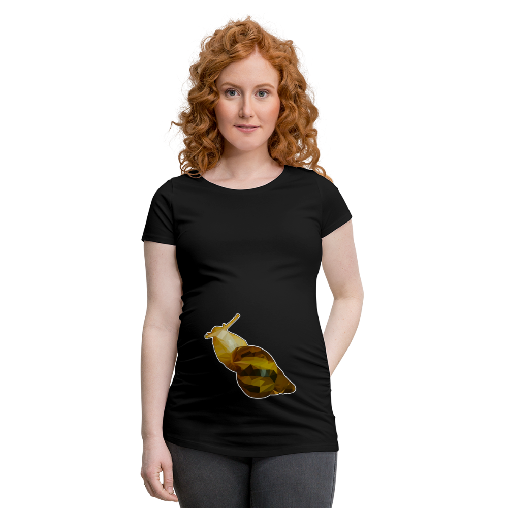Frauen Schwangerschafts-T-Shirt Achatina reticulata Low Poly - Schwarz