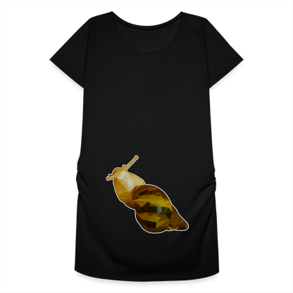 Frauen Schwangerschafts-T-Shirt Achatina reticulata Low Poly - Schwarz