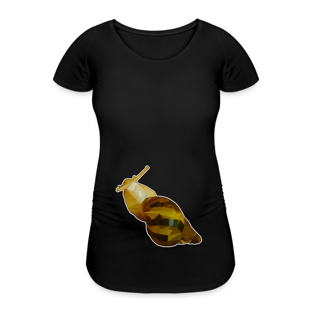 Frauen Schwangerschafts-T-Shirt Achatina reticulata Low Poly - Schwarz