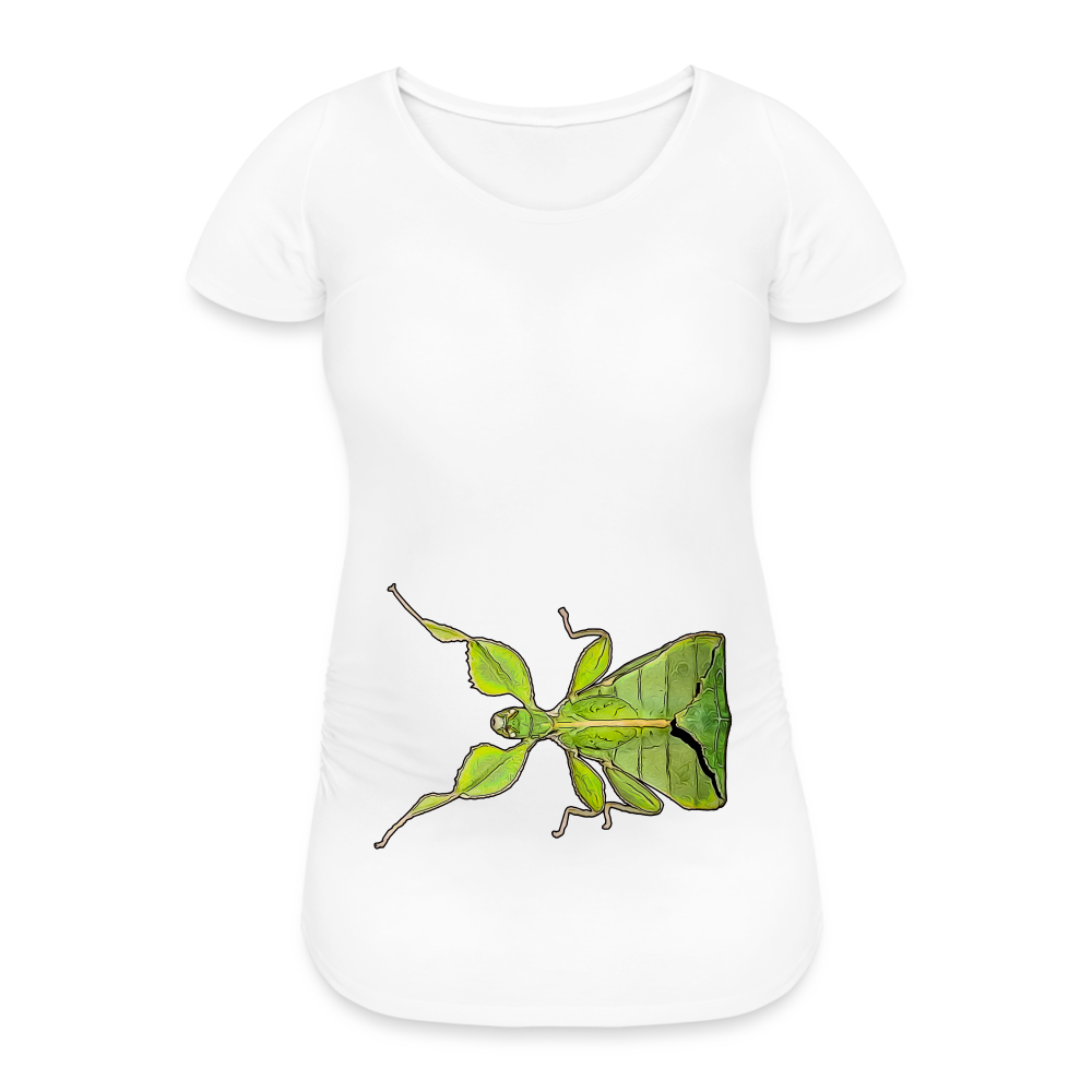 Frauen Schwangerschafts-T-Shirt Phyllium philippinicum female - weiß