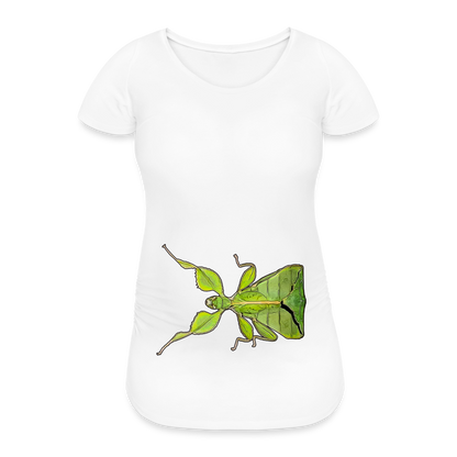Frauen Schwangerschafts-T-Shirt Phyllium philippinicum female - weiß