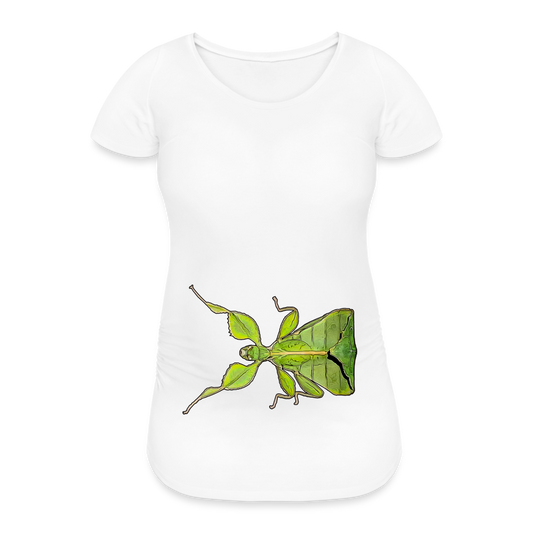 Frauen Schwangerschafts-T-Shirt Phyllium philippinicum female - weiß