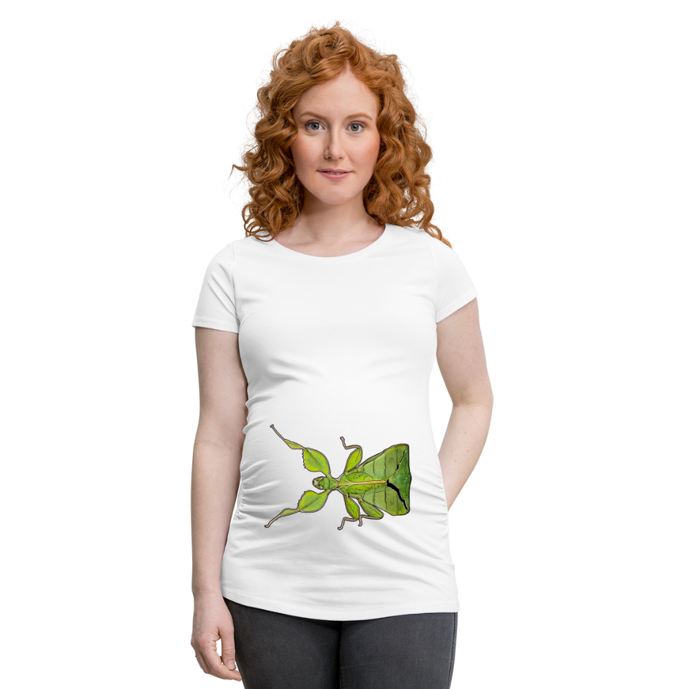 Frauen Schwangerschafts-T-Shirt Phyllium philippinicum female - weiß