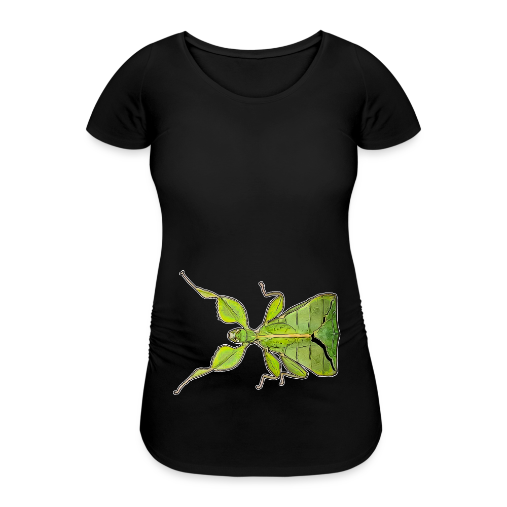 Frauen Schwangerschafts-T-Shirt Phyllium philippinicum female - Schwarz