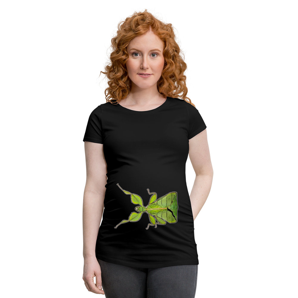 Frauen Schwangerschafts-T-Shirt Phyllium philippinicum female - Schwarz