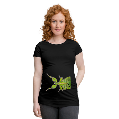 Frauen Schwangerschafts-T-Shirt Phyllium philippinicum female - Schwarz