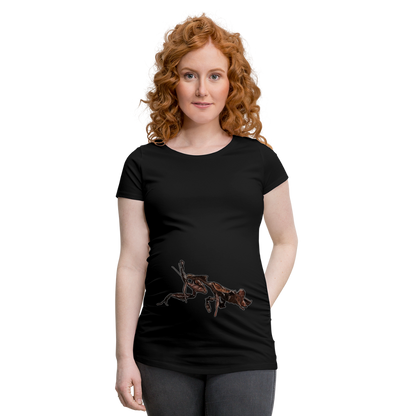 Frauen Schwangerschafts-T-Shirt Phyllocrania paradoxa female 2 - Schwarz