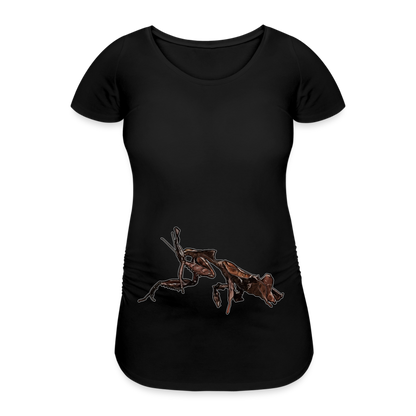 Frauen Schwangerschafts-T-Shirt Phyllocrania paradoxa female 2 - Schwarz