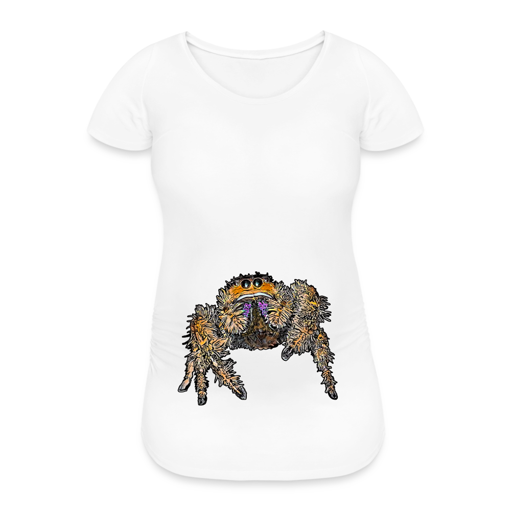 Frauen Schwangerschafts-T-Shirt Phidippus regius Everglades female - weiß