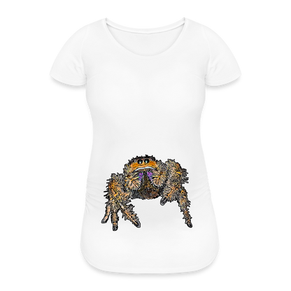 Frauen Schwangerschafts-T-Shirt Phidippus regius Everglades female - weiß
