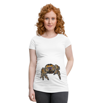 Frauen Schwangerschafts-T-Shirt Phidippus regius Everglades female - weiß