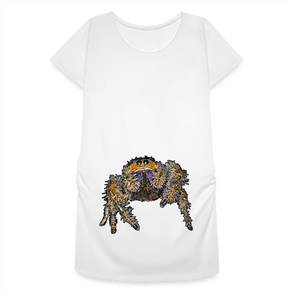 Frauen Schwangerschafts-T-Shirt Phidippus regius Everglades female - weiß