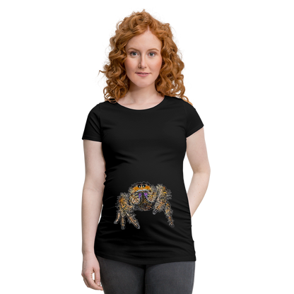 Frauen Schwangerschafts-T-Shirt Phidippus regius Everglades female - Schwarz