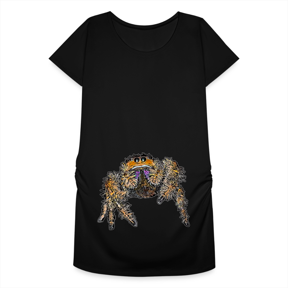 Frauen Schwangerschafts-T-Shirt Phidippus regius Everglades female - Schwarz