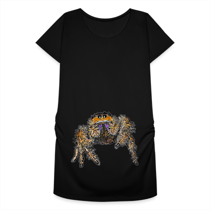 Frauen Schwangerschafts-T-Shirt Phidippus regius Everglades female - Schwarz