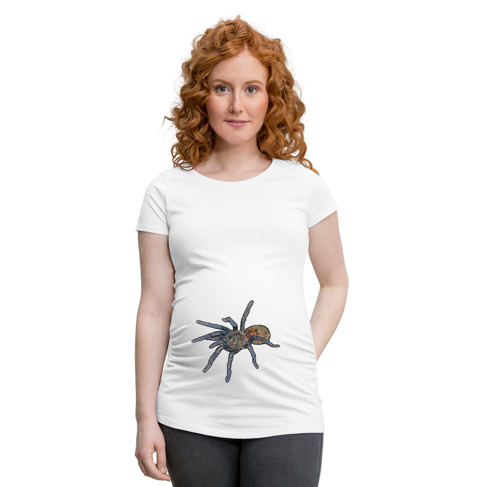 Frauen Schwangerschafts-T-Shirt Chromatopelma cyaneopubescens - weiß