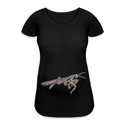 Frauen Schwangerschafts-T-Shirt Rhombodera kirbyi male - Schwarz