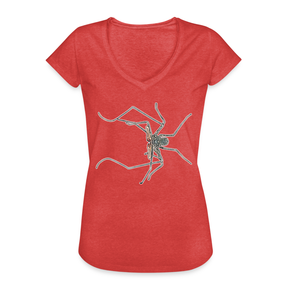 Frauen Vintage T-Shirt Euphrynichus bacillifer - Rot meliert