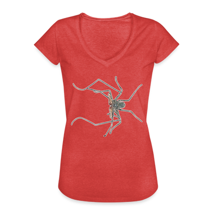 Frauen Vintage T-Shirt Euphrynichus bacillifer - Rot meliert