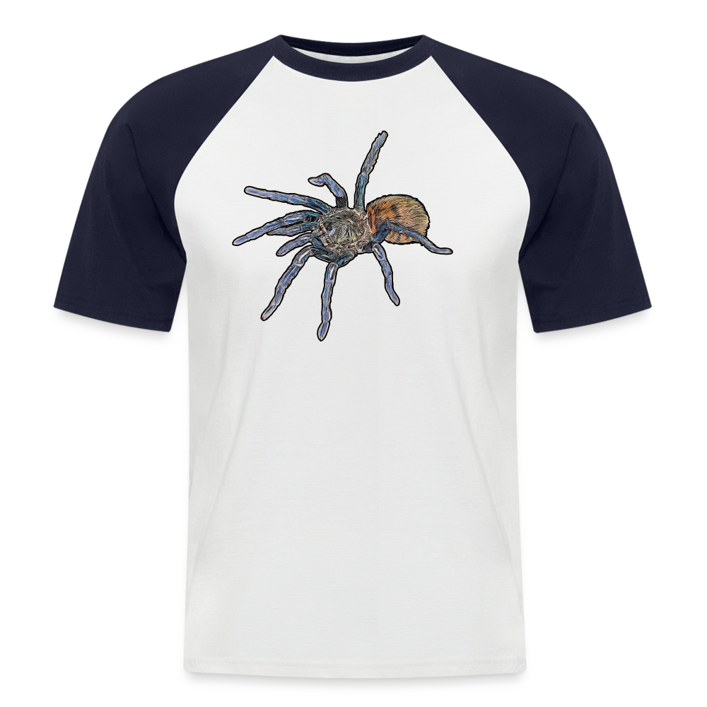 Männer Baseball-T-Shirt Chromatopelma cyaneopubescens - Weiß/Navy