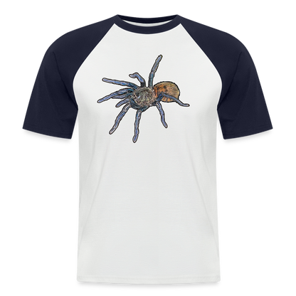 Männer Baseball-T-Shirt Chromatopelma cyaneopubescens - Weiß/Navy