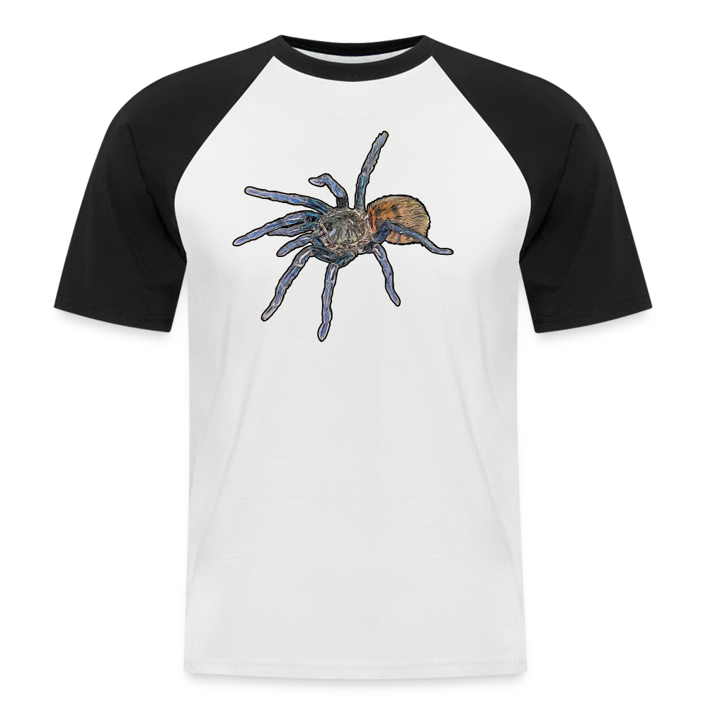 Männer Baseball-T-Shirt Chromatopelma cyaneopubescens - Weiß/Schwarz